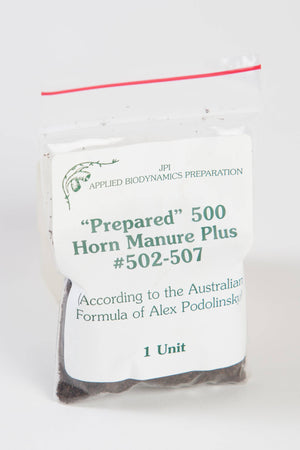 'Prepared' 500 Horn Manure Preparation (BD #500P - Alex Podolinsky Method) Biodynamic Horn Manure PLUS all Compost Preparations - The Josephine Porter Institute